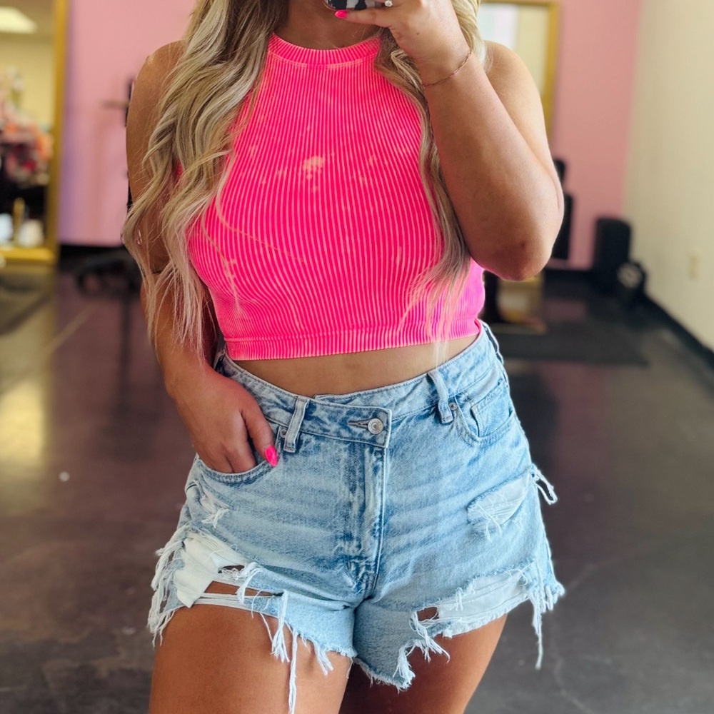 American Eagle Crossover Distressed Shorts